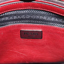 PRADA Hand Bag Leather 2way Red Silver Auth 188750M-21