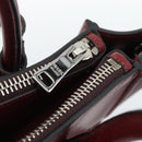 PRADA Hand Bag Leather 2way Red Silver Auth 188750M-28