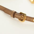 Miu Miu Matelasse Shoulder Bag Leather Beige Gold Auth 188751M-8