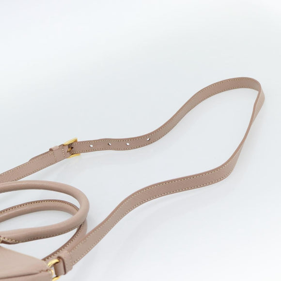PRADA Galleria Hand Bag Safiano Leather 2way Pink Gold Auth 188752V