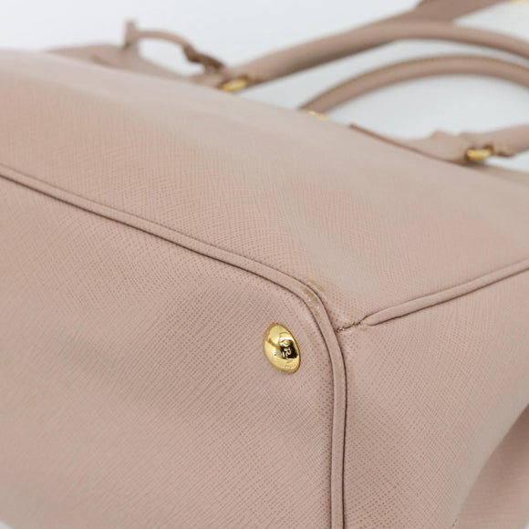 PRADA Galleria Hand Bag Safiano Leather 2way Pink Gold Auth 188752V