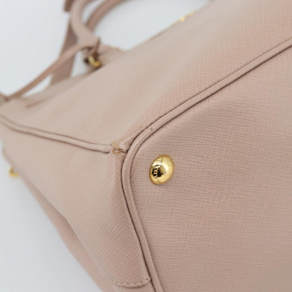 PRADA Galleria Hand Bag Safiano Leather 2way Pink Gold Auth 188752V