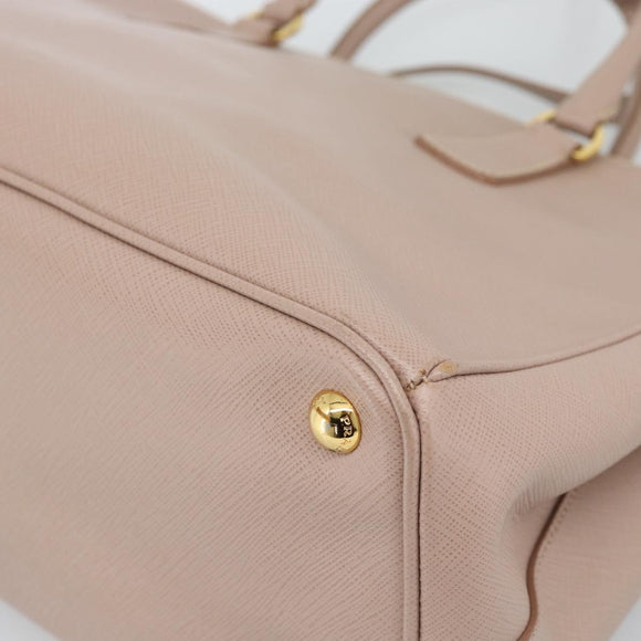 PRADA Galleria Hand Bag Safiano Leather 2way Pink Gold Auth 188752V