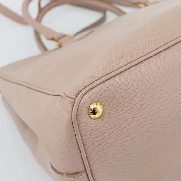 PRADA Galleria Hand Bag Safiano Leather 2way Pink Gold Auth 188752V