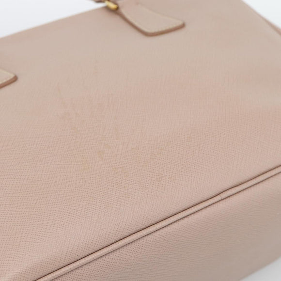 PRADA Galleria Hand Bag Safiano Leather 2way Pink Gold Auth 188752V