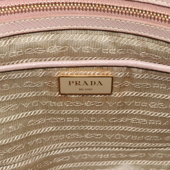 PRADA Galleria Hand Bag Safiano Leather 2way Pink Gold Auth 188752V