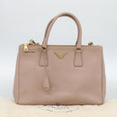 PRADA Galleria Hand Bag Safiano Leather 2way Pink Gold Auth 188752V-12
