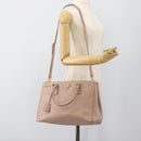 PRADA Galleria Hand Bag Safiano Leather 2way Pink Gold Auth 188752V-31