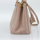 PRADA Galleria Hand Bag Safiano Leather 2way Pink Gold Auth 188752V-3
