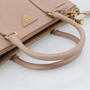 PRADA Galleria Hand Bag Safiano Leather 2way Pink Gold Auth 188752V-7