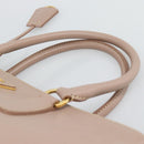 PRADA Galleria Hand Bag Safiano Leather 2way Pink Gold Auth 188752V-14