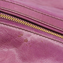 PRADA Hand Bag Leather Purple Gold Auth 188753M-9