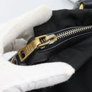 PRADA Hand Bag Nylon 2way Black Gold Auth 188755A-17