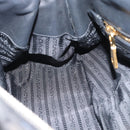 PRADA Hand Bag Nylon 2way Black Gold Auth 188755A-21