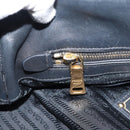 PRADA Hand Bag Nylon 2way Black Gold Auth 188755A-22