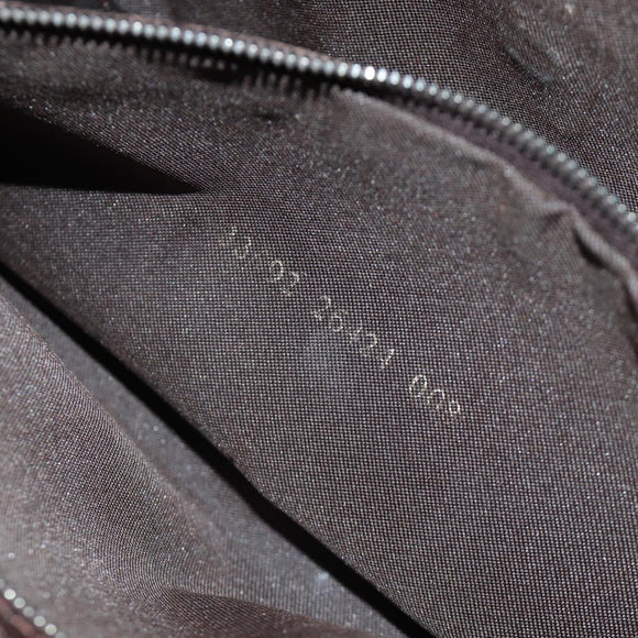 FENDI Zucca Canvas Mamma Baguette Shoulder Bag Black Brown Auth 188756SAM