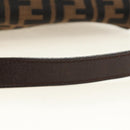 FENDI Zucca Canvas Mamma Baguette Shoulder Bag Black Brown Auth 188756SAM-7