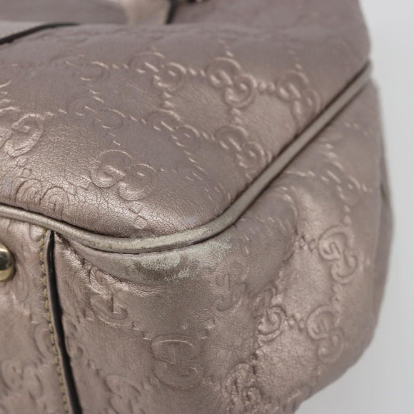 GUCCI GG Canvas Guccissima Miss GG Bag Leather Pink Silver 232957 Auth 188757V