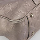 GUCCI GG Canvas Guccissima Miss GG Bag Leather Pink Silver 232957 Auth 188757V-11
