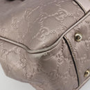 GUCCI GG Canvas Guccissima Miss GG Bag Leather Pink Silver 232957 Auth 188757V-13