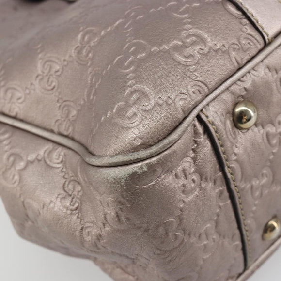 GUCCI GG Canvas Guccissima Miss GG Bag Leather Pink Silver 232957 Auth 188757V