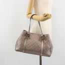 GUCCI GG Canvas Guccissima Miss GG Bag Leather Pink Silver 232957 Auth 188757V-22