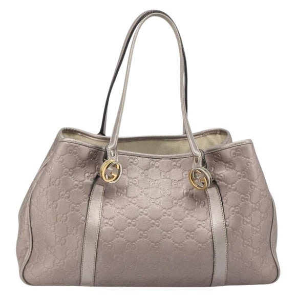 GUCCI GG Canvas Guccissima Miss GG Bag Leather Pink Silver 232957 Auth 188757V