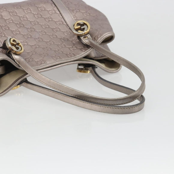GUCCI GG Canvas Guccissima Miss GG Bag Leather Pink Silver 232957 Auth 188757V