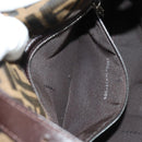 FENDI Zucca Canvas Mamma Baguette Shoulder Bag Black Brown Auth 188763SAM-25