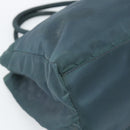 PRADA Hand Bag Nylon Green Silver Auth 188780-11