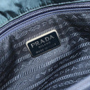 PRADA Hand Bag Nylon Green Silver Auth 188780-15