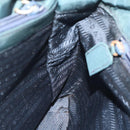 PRADA Hand Bag Nylon Green Silver Auth 188780-18
