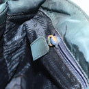 PRADA Hand Bag Nylon Green Silver Auth 188780-19