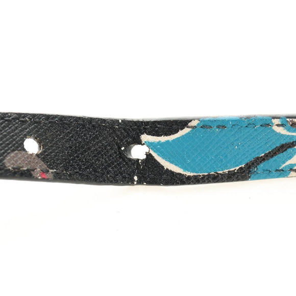 PRADA Hand Bag Safiano Leather 2way Multicolor Silver Auth 188781M