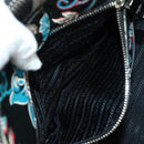 PRADA Hand Bag Safiano Leather 2way Multicolor Silver Auth 188781M-29