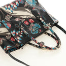 PRADA Hand Bag Safiano Leather 2way Multicolor Silver Auth 188781M-7