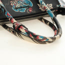 PRADA Hand Bag Safiano Leather 2way Multicolor Silver Auth 188781M-8