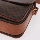 CELINE Macadam Canvas Shoulder Bag PVC Leather Brown Gold Auth 188782-11