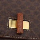 CELINE Macadam Canvas Shoulder Bag PVC Leather Brown Gold Auth 188782-14