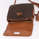 CELINE Macadam Canvas Shoulder Bag PVC Leather Brown Gold Auth 188782-15