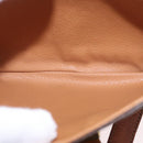 CELINE Macadam Canvas Shoulder Bag PVC Leather Brown Gold Auth 188782-20