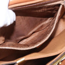 CELINE Macadam Canvas Shoulder Bag PVC Leather Brown Gold Auth 188782-22