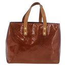 LOUIS VUITTON Monogram Vernis Reade PM Hand Bag Bronze M91146 LV Auth 188785-13