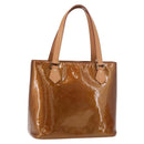 LOUIS VUITTON Monogram Vernis Houston Hand Bag Bronze M91122 LV Auth 188786A-1