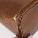 LOUIS VUITTON Monogram Vernis Houston Hand Bag Bronze M91122 LV Auth 188786A-15