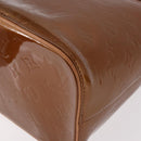 LOUIS VUITTON Monogram Vernis Houston Hand Bag Bronze M91122 LV Auth 188786A-16