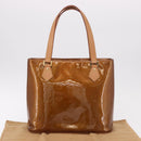 LOUIS VUITTON Monogram Vernis Houston Hand Bag Bronze M91122 LV Auth 188786A-12