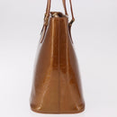 LOUIS VUITTON Monogram Vernis Houston Hand Bag Bronze M91122 LV Auth 188786A-3