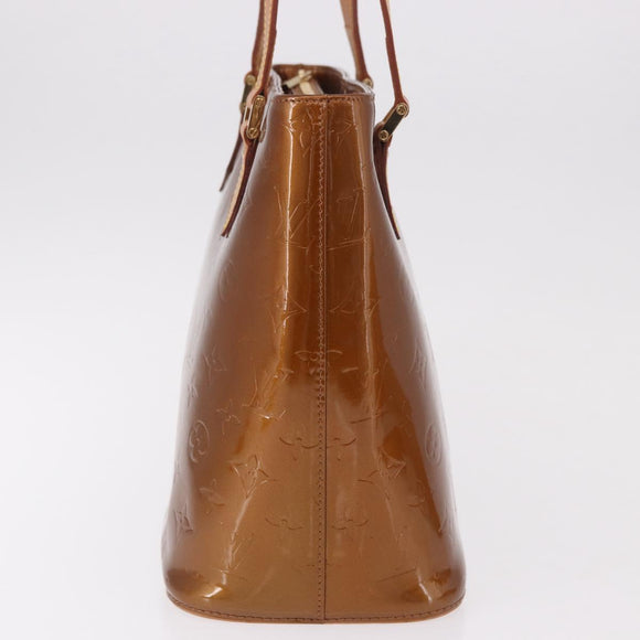 LOUIS VUITTON Monogram Vernis Houston Hand Bag Bronze M91122 LV Auth 188786A