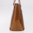 LOUIS VUITTON Monogram Vernis Houston Hand Bag Bronze M91122 LV Auth 188786A-4
